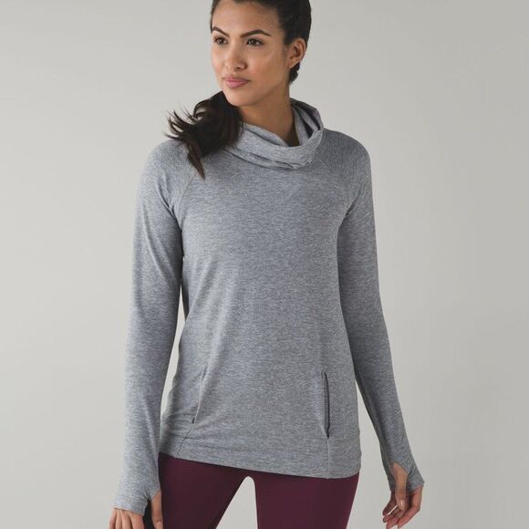 Lululemon Make A Move Long Sleeve Heathered Battleship Size 4 - Picture 1 of 9